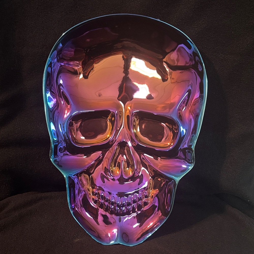 Halloween decor snack tray halloween decor holographic skull design
